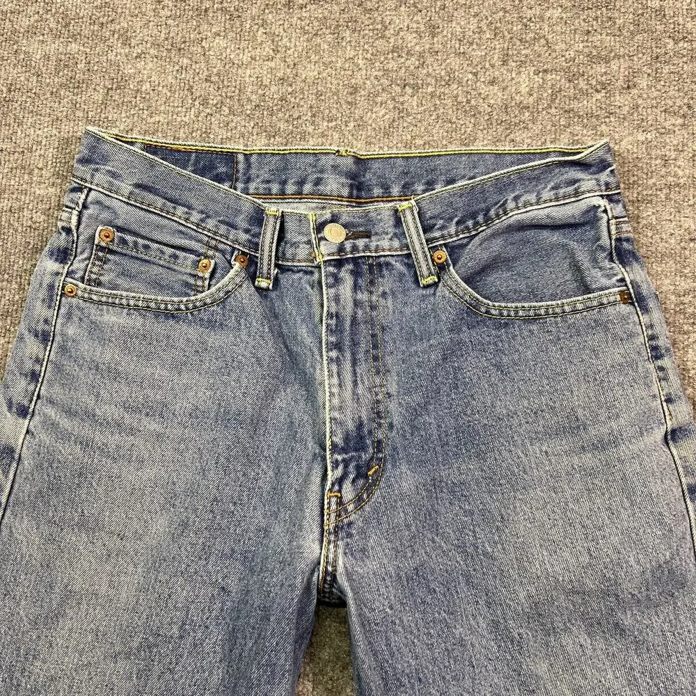 Levis 550 Jeans Mens 33x34 Blue Medium Wash Relaxed Tapered Denim Pants Casual